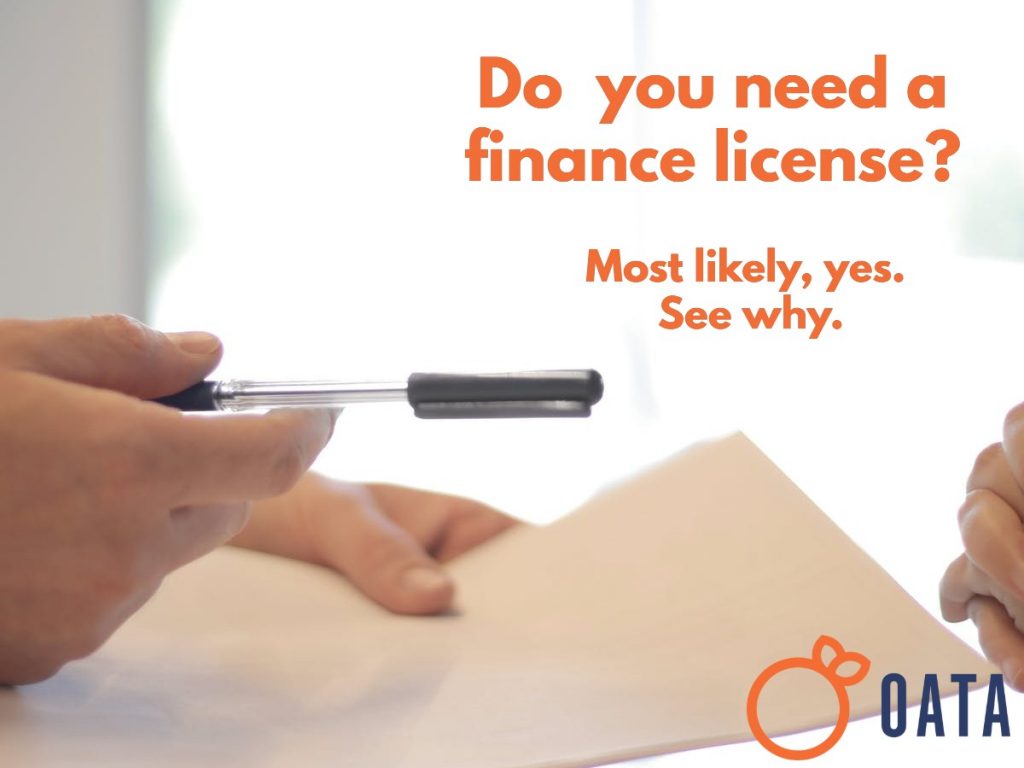 Do you need a finance license as a graphic